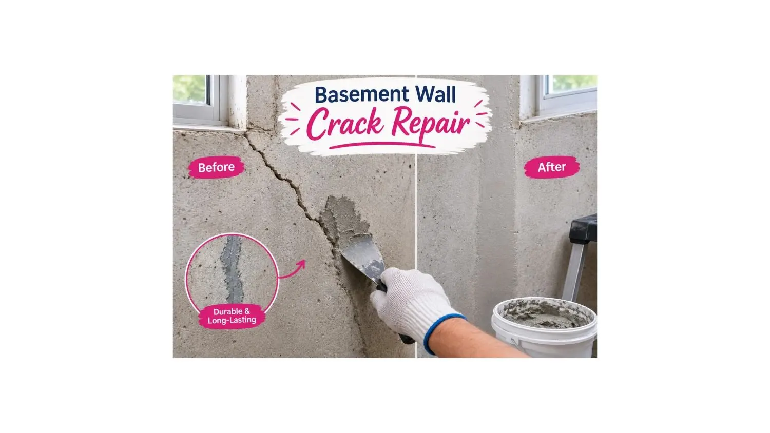 Basement Wall Crack Repair