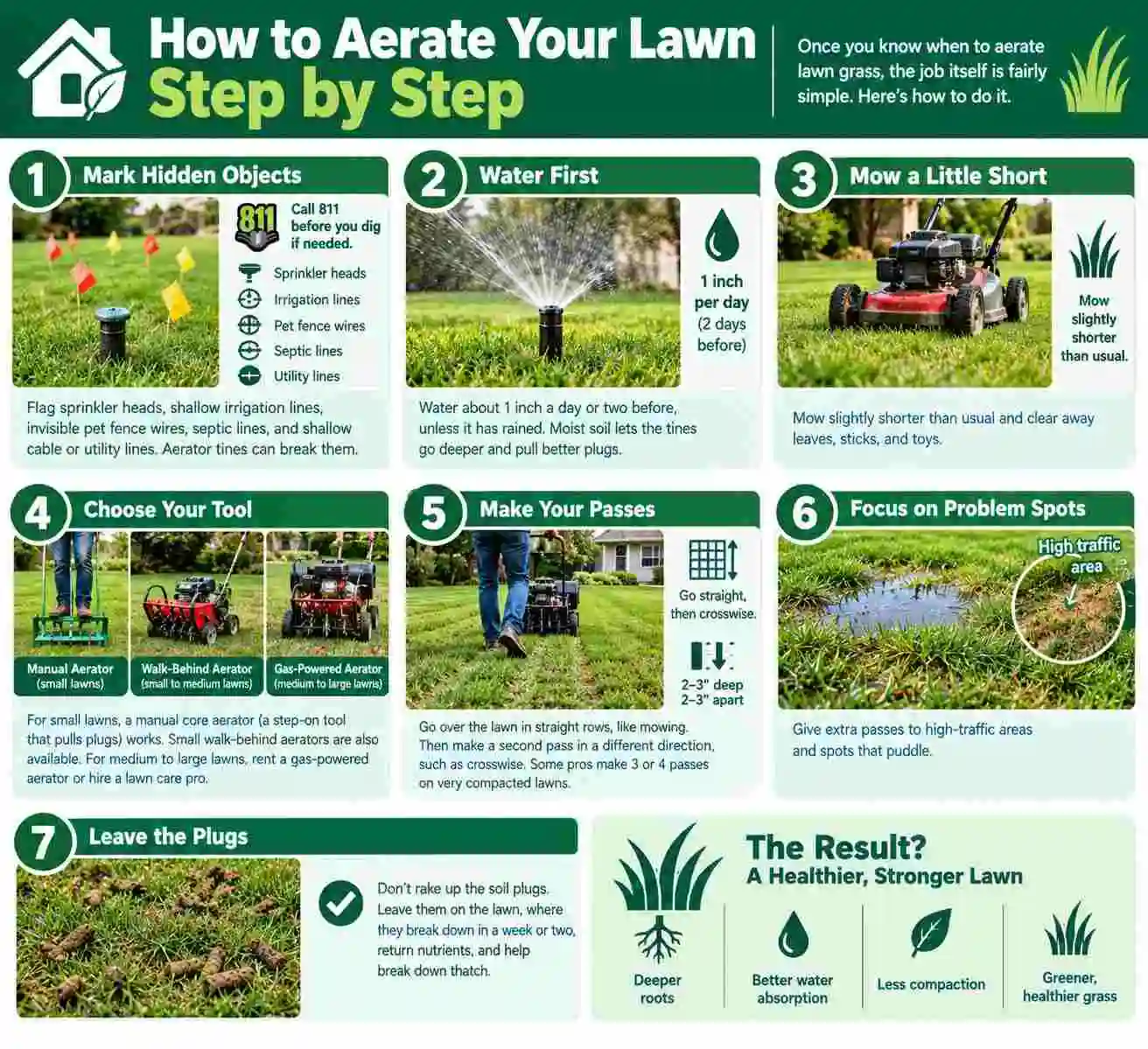 How to aerate your lawn step by step