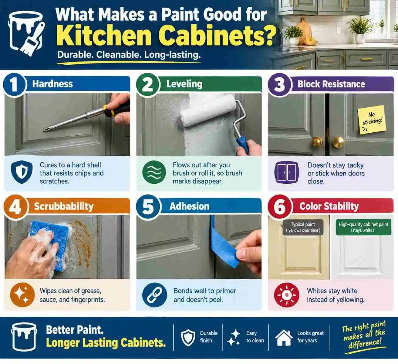 What makes a paint good for kitchen cabinets