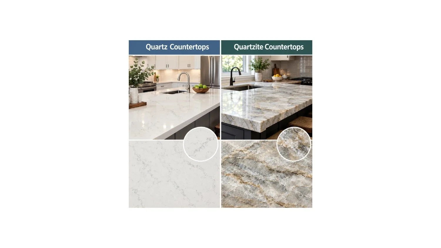 Quartz vs Quartzite Countertops