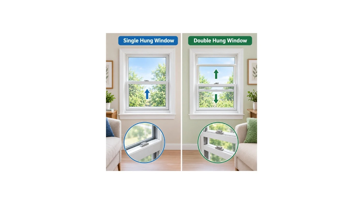 Single Hung vs Double Hung Windows
